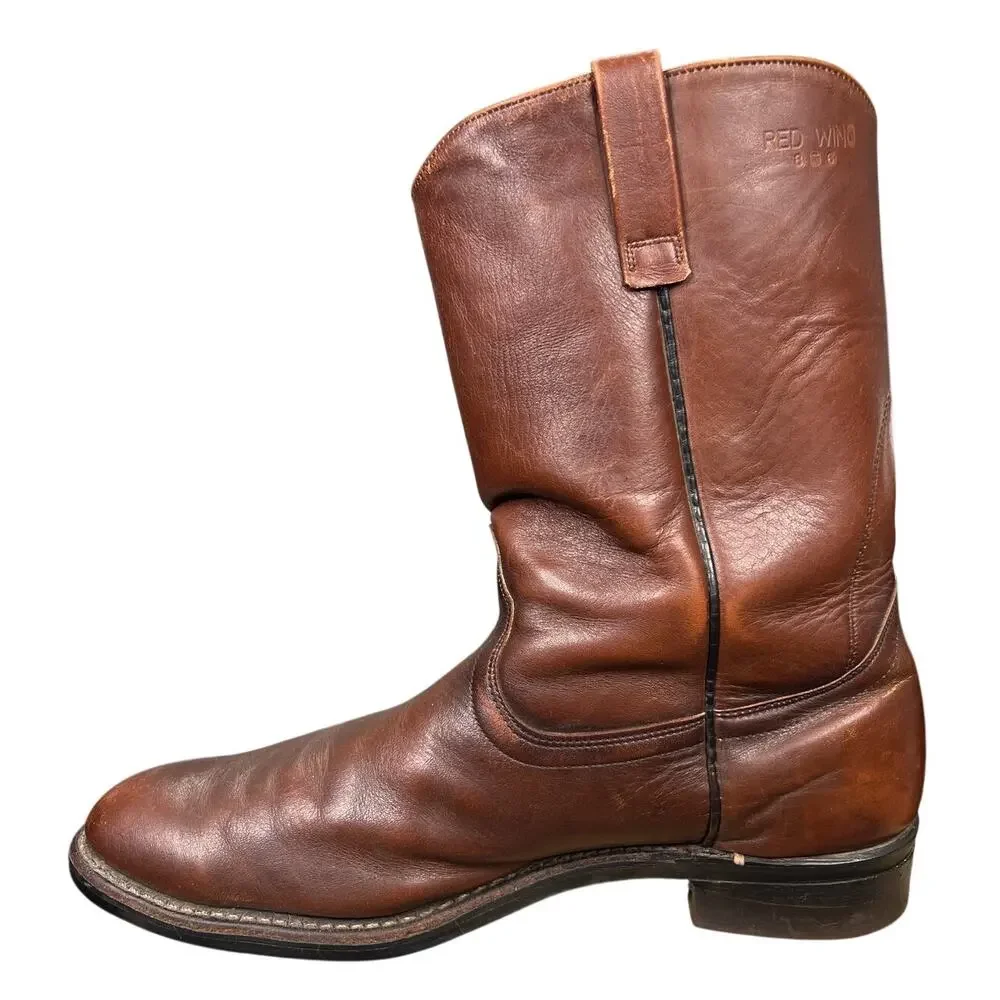 Vintage 1982 Red Wing 808 Pecos Brown Leather Work Boots Size 15 D